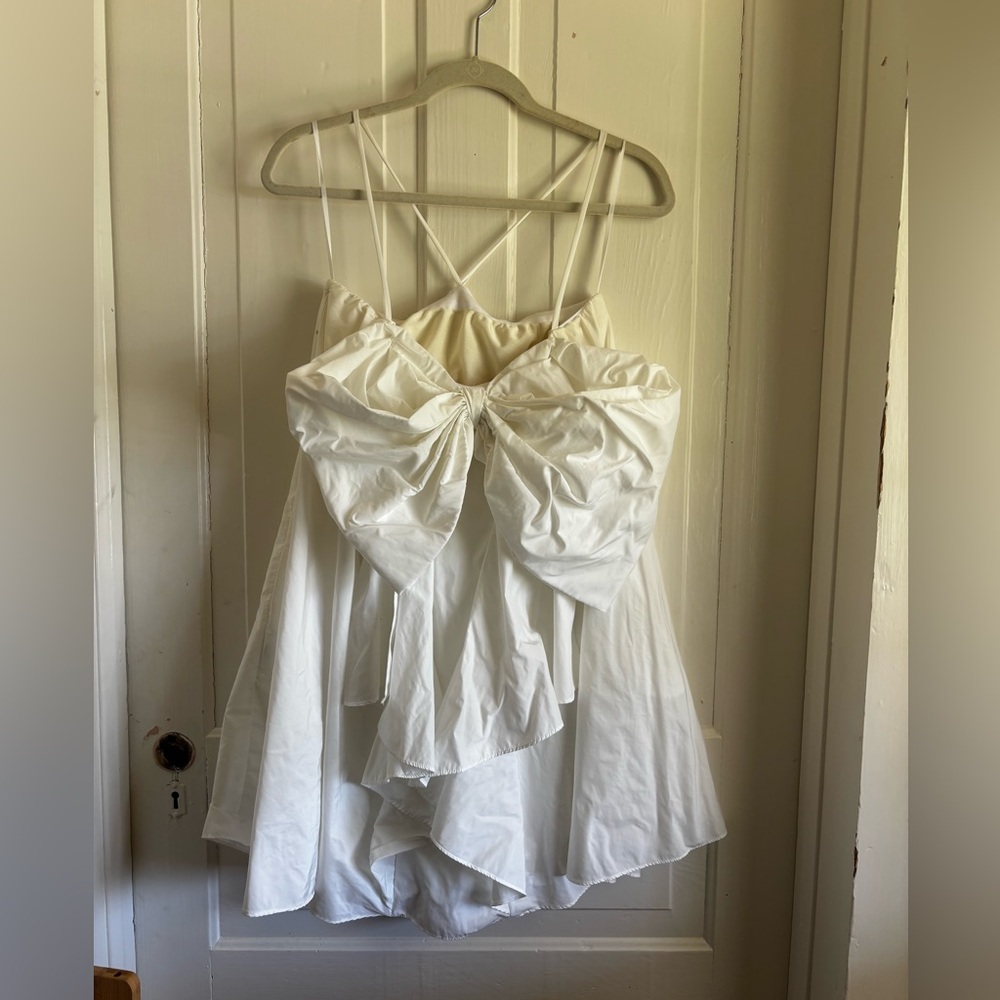 Aniye by white bow mini dress perfect for graduation or bridal